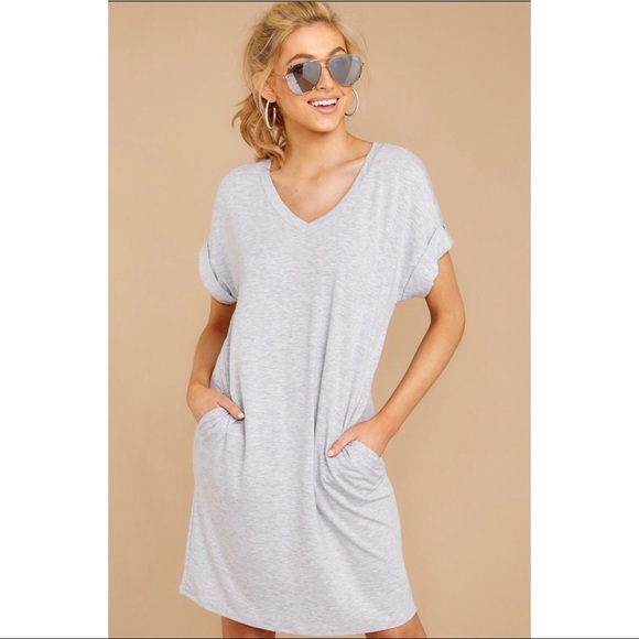 likeNarly Dresses & Skirts - >>LAST<< Gwen Basic T-Shirt Dress - Heather Gray
